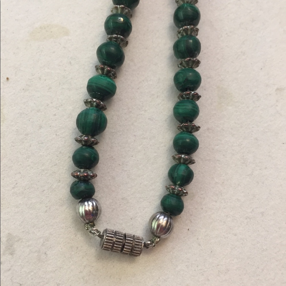 Navajo Tony Guerro 925 Malachite Earrings/Necklace - Picture 6 of 8